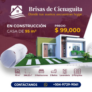 CASA en CONSTRUCCIÓN - Residencial Brisas de Cienaguita, Puerto Cortés