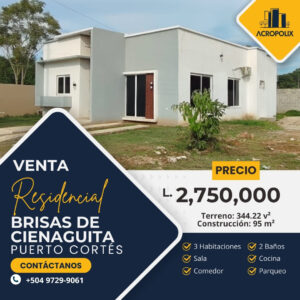 CASA en CONSTRUCCIÓN - Residencial Brisas de Cienaguita, Puerto Cortés