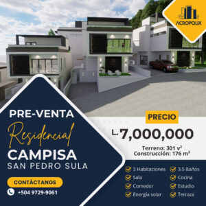 Casa de 176 m² en Pre-Venta | Residencial Campisa 1ra Etapa